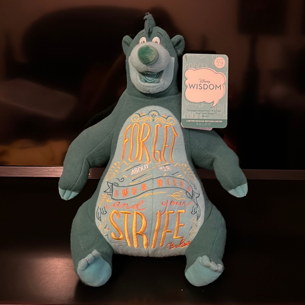 Disney Wisdom Series Baloo Plush Jungle Book